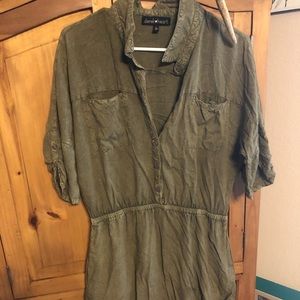 Green Derek Heart Button Dress
